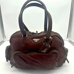 PRADA Vintage Buffalo Wash Bag, with Nappa Leather Interior